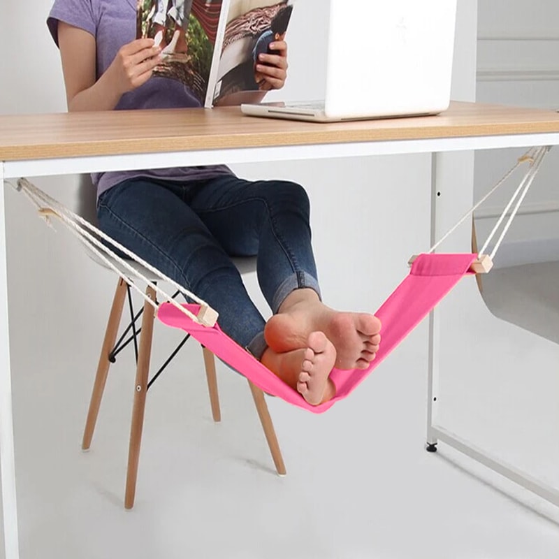 Portable under desk hammock for mobile workstations