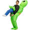 Funny costumes that make it look like an alien is carrying you