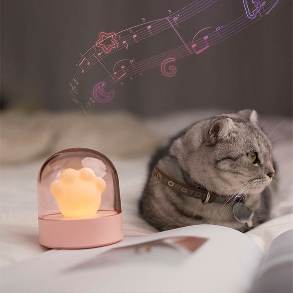 USB Chargeable Cat Paw Music Nursery Night Lamp