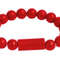 Beaded Charging Bracelet red