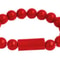 Beaded Charging Bracelet red