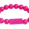 Beaded Charging Bracelet dark pink