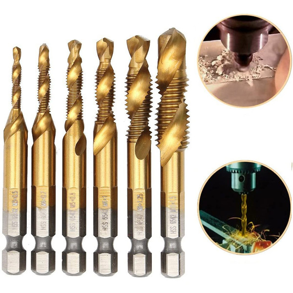 Cobalt Twist Drill Bit Set With Multi Purpose Drill Bits (6 Piece Set)