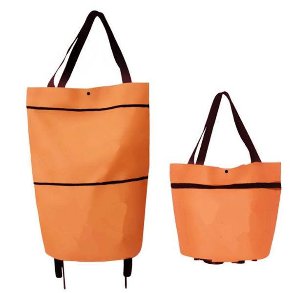 Collapsible Trolley Bags with Folding Wheels