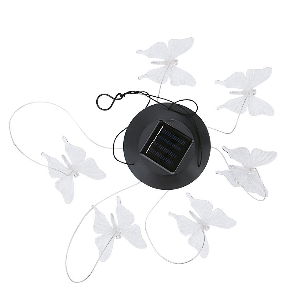 Color-Changing LED Solar Butterfly Outdoor Wind Chimes 4