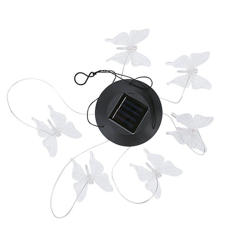Color-Changing LED Solar Butterfly Outdoor Wind Chimes 4