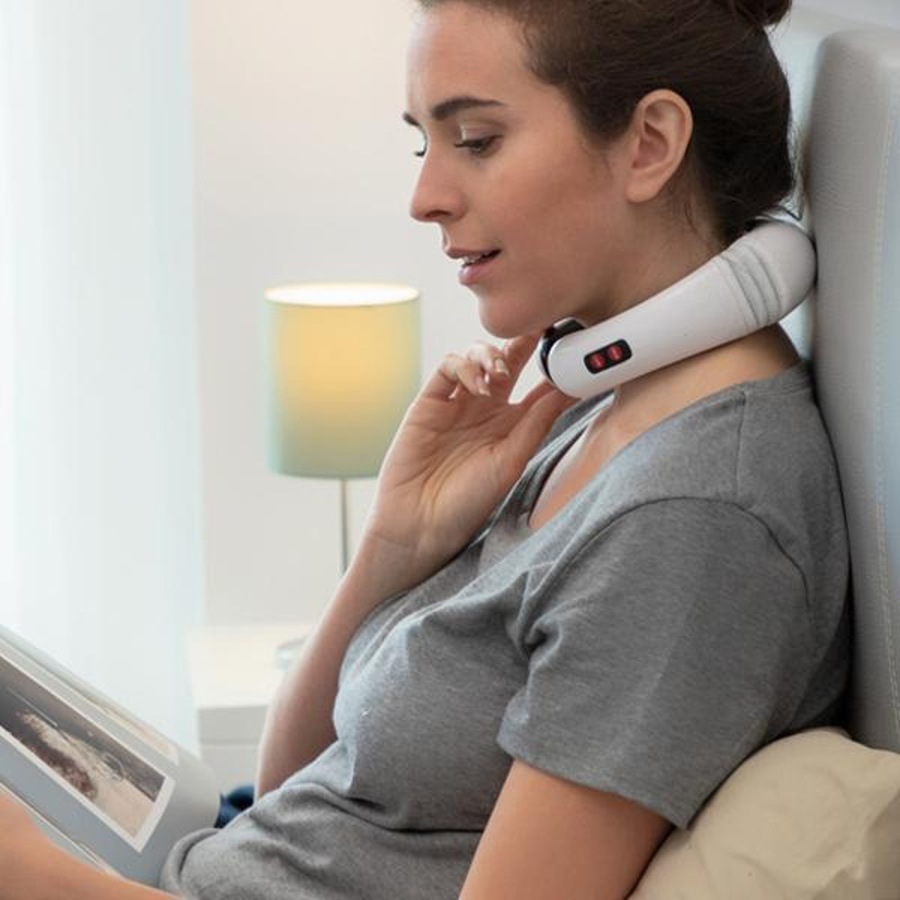 Wearable massager for chronic neck pain