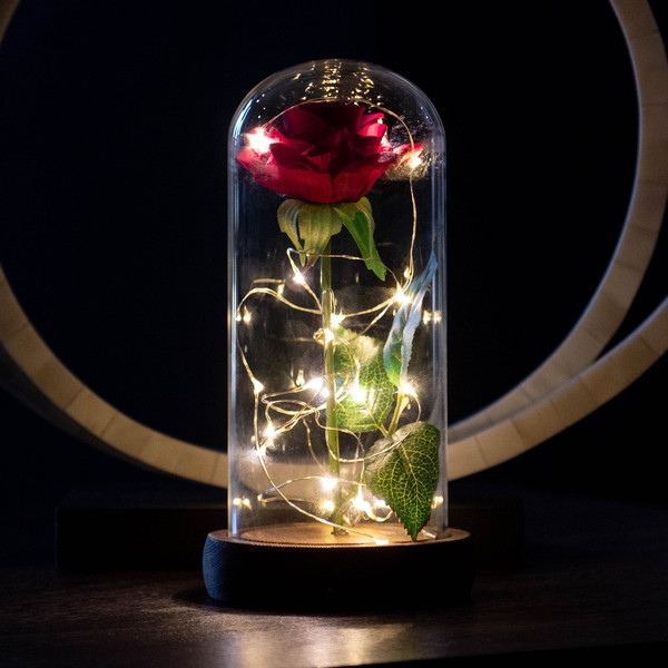 Enchanted Rose Flower Lamp