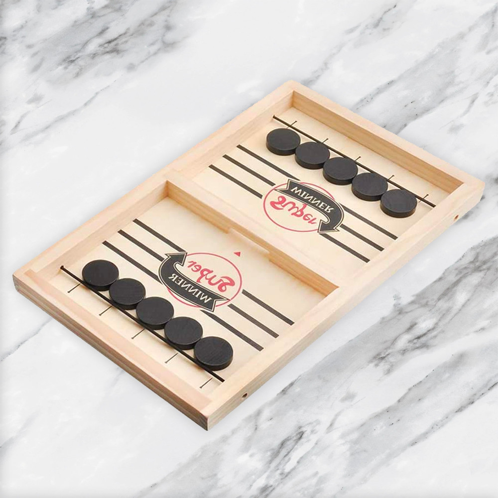 Durable sling puck board game