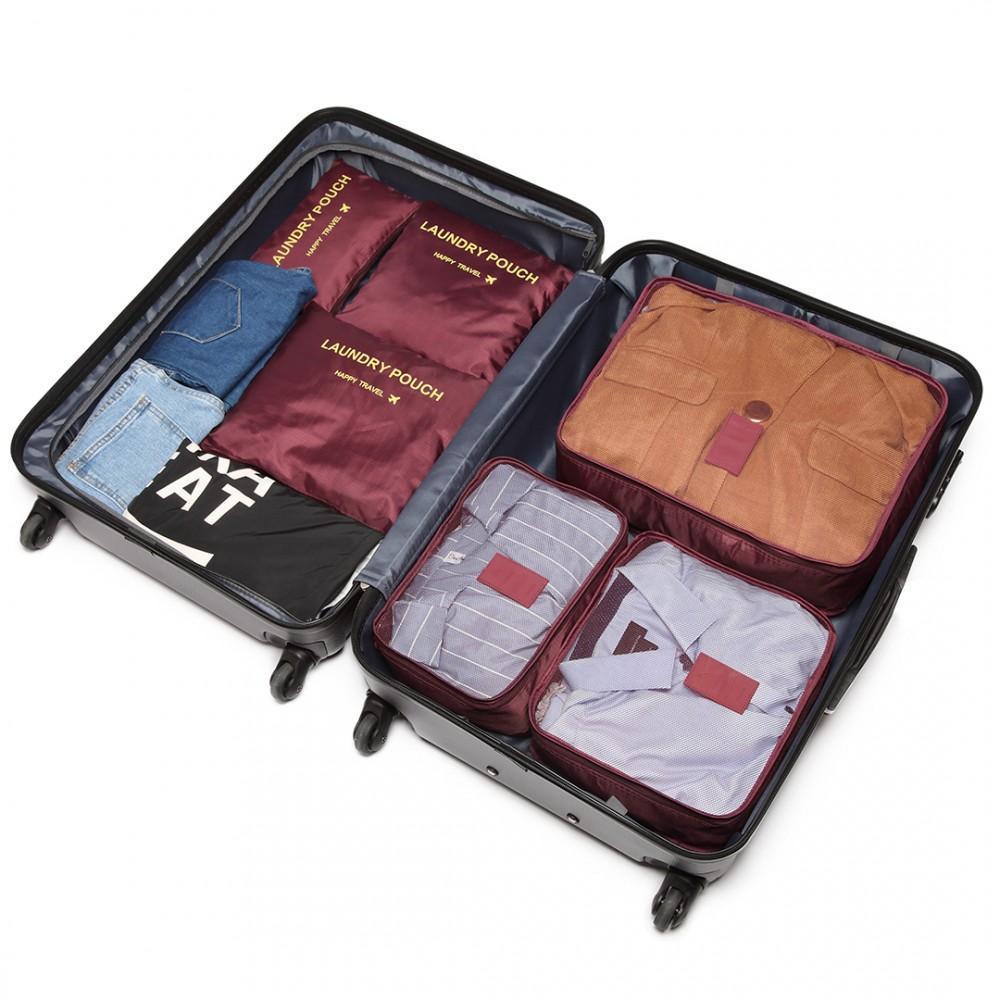 Travel Packing Organizer SetBurgundy