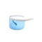 Futuristic Shield Visor Sunglasses white & blue