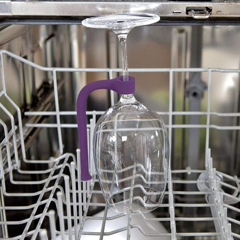 Silicone Wine Glass Holder for Dishwasher Set 1