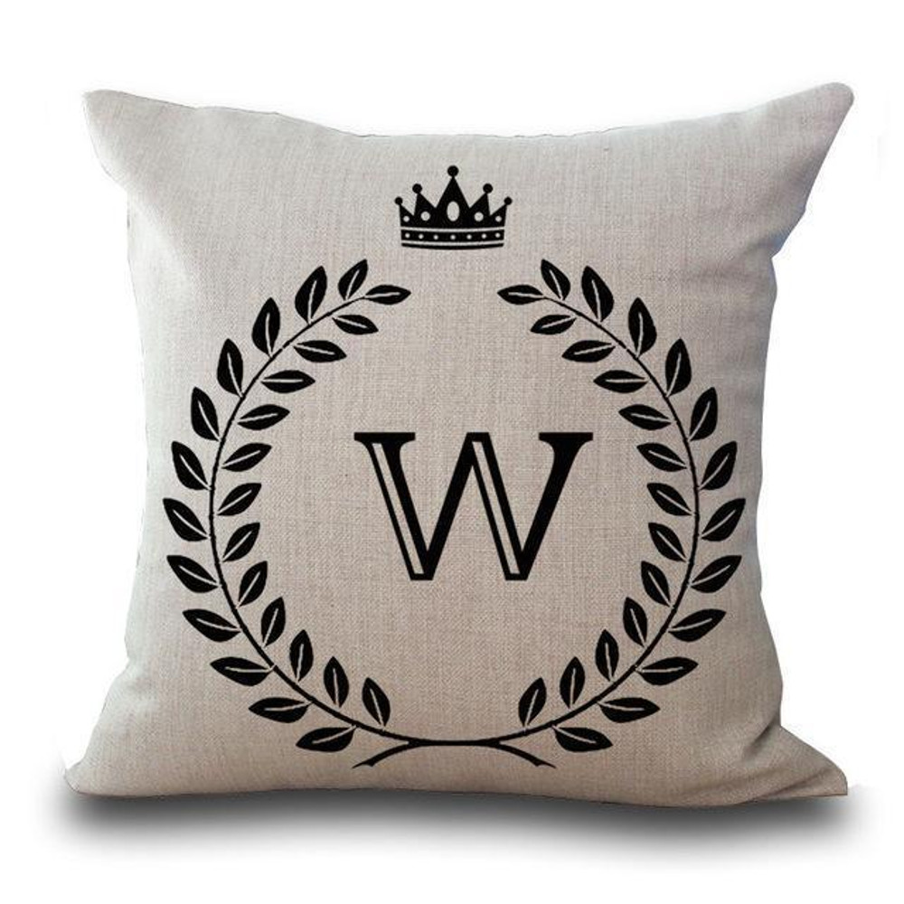 Personalized Alphabet Pillow Cover W