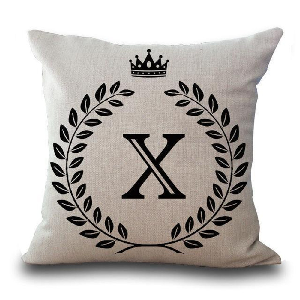 Personalized Alphabet Pillow Cover X