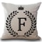 Personalized Alphabet Pillow Cover F