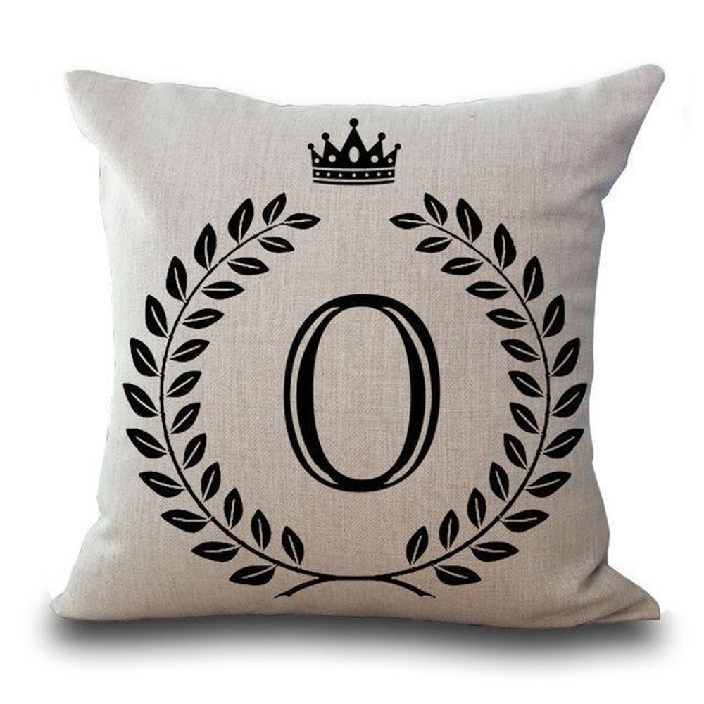 Personalized Alphabet Pillow Cover O