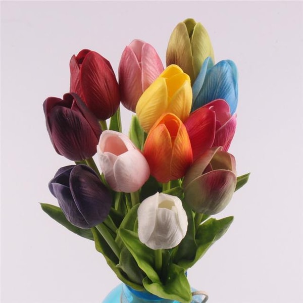 Real Tuli 12 Real Touch Tulip Bouquet | Everlasting & Realistic | Inspire Uplift