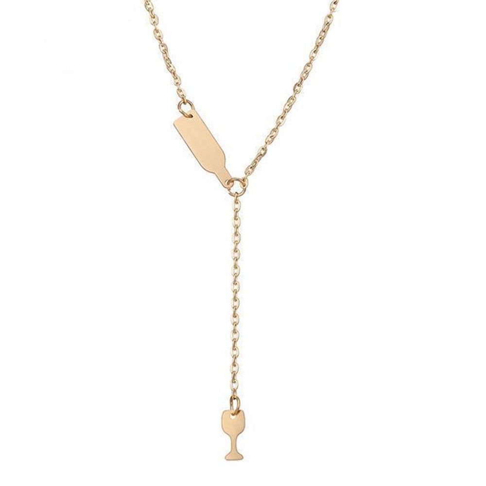 Wine Lover Necklace gold