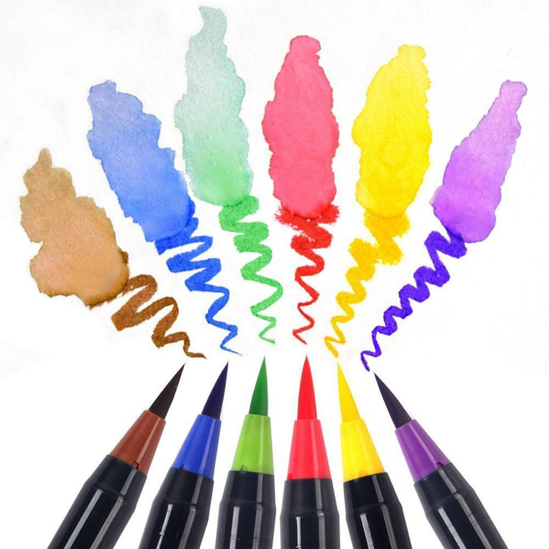 Nonbleeding watercolor markers
