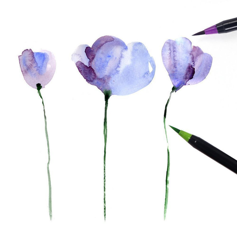 Watercolor marker set for beginners