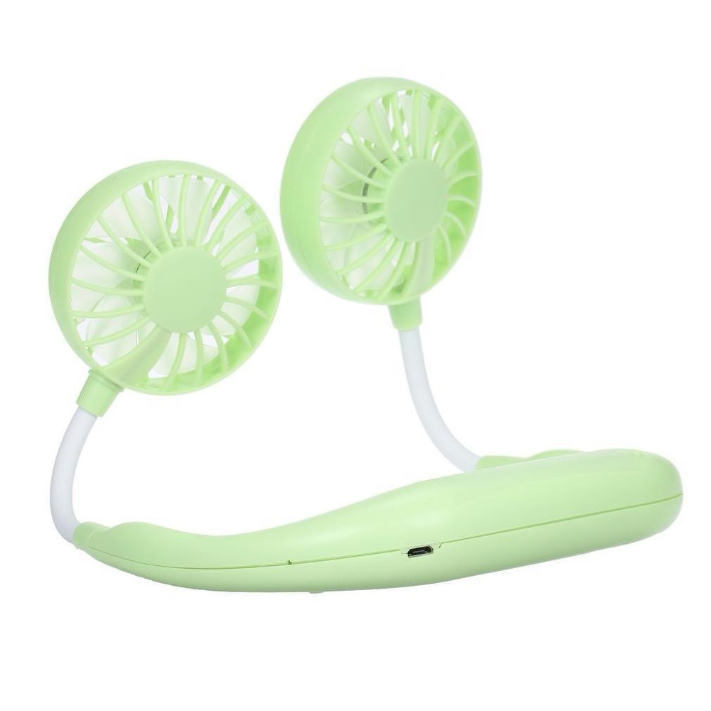 Wearable Portable Neck Fan For Personal Cooling Green