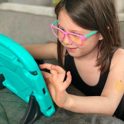 silicone flexible square blue light blocking kids glasses – perfect gift for children