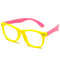 Silicone Flexible Square Blue Light Blocking Glasses For Kids