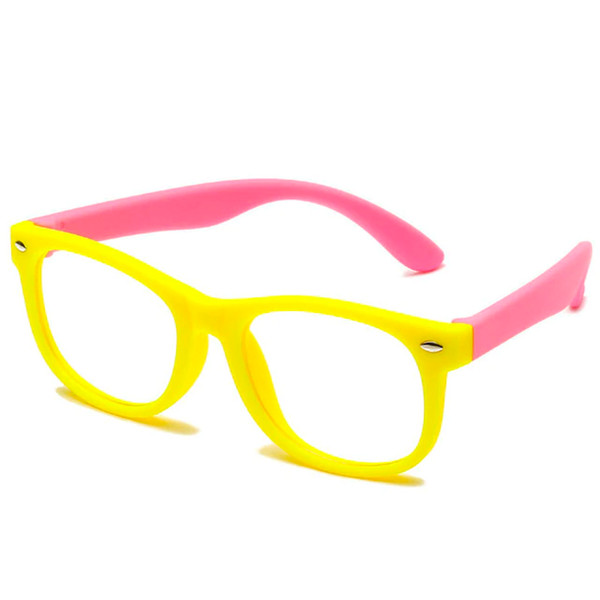 Silicone Flexible Square Blue Light Blocking Glasses For Kids