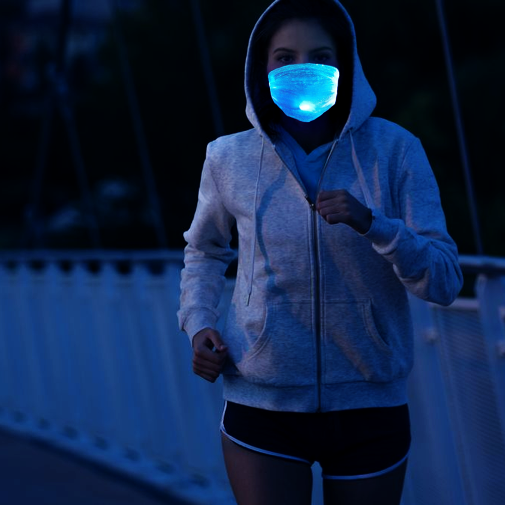 Interactive LED lighting face mask