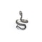 Metallic Adjustable Snake Ring silver