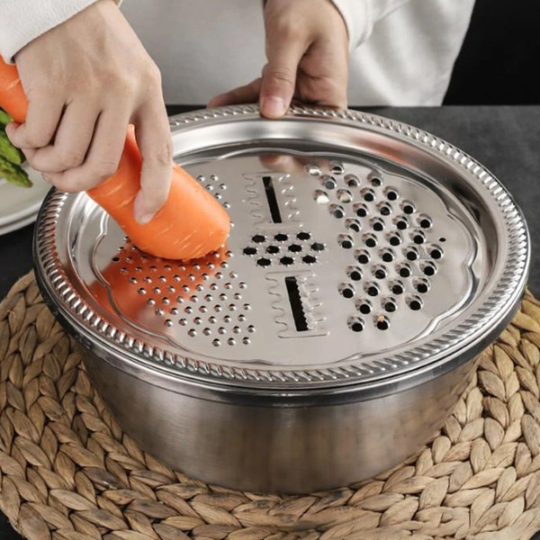 Kitchen Grater Cheese With Stainless Steel Drain Basin