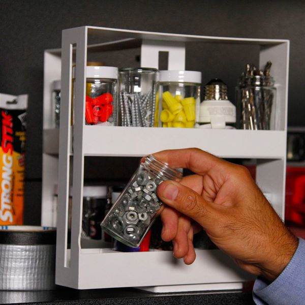 Multi-Function Rotating Storage Rack For Spices & Pill Bottles