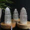 Natural Authentic Crystal Tower Selenite Lamp For Bedroom