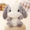 Plush Bunny Backpack Gray & White