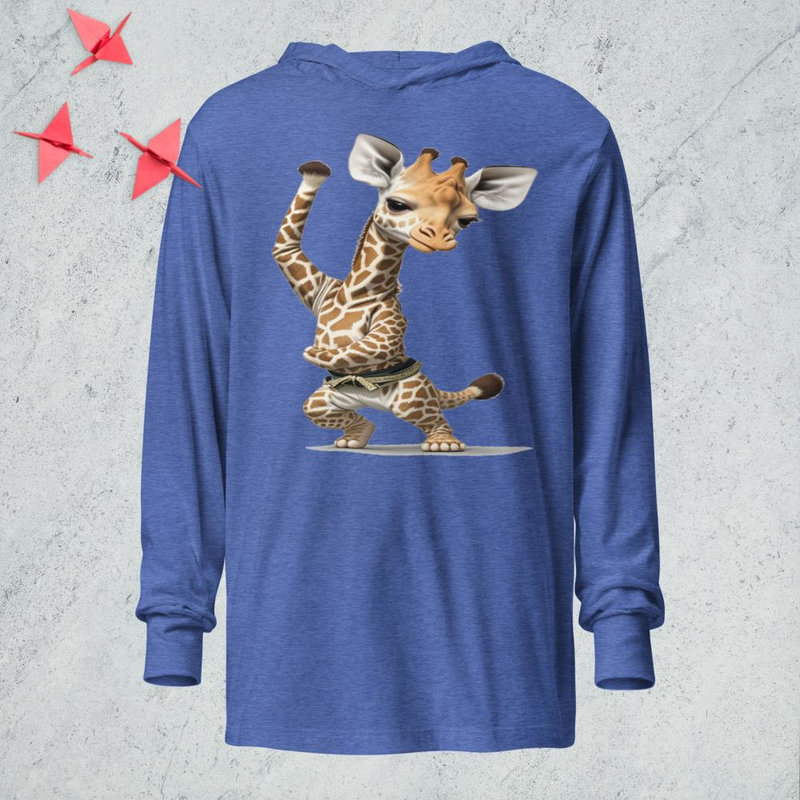 Beautiful giraffe dancing Hooded long-sleeve tee