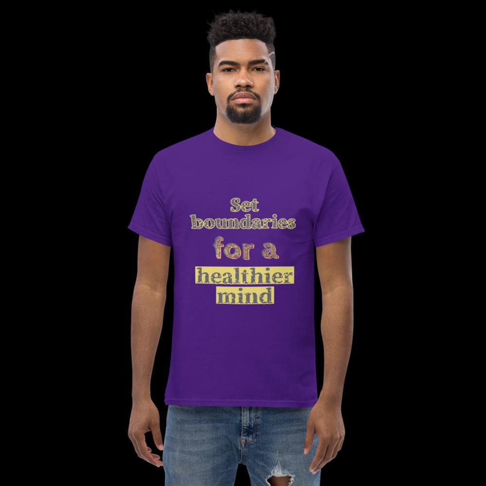 Mental health, Set boundaries for a healthier mind, mental health retro mental Men's classic tee