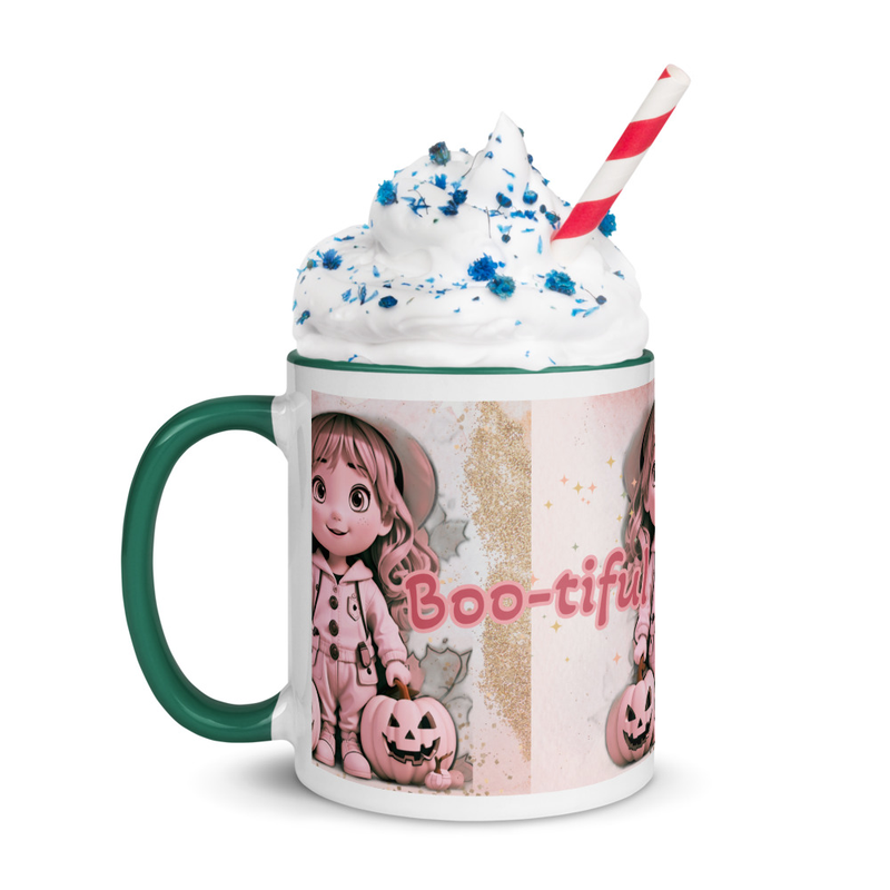 Halloween Princess Mug -Coffee Mug- Princess with Pumpkin Design - White Ceramic Mug