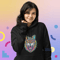 The Howl Cat is howl tigers is howl animal howl retro vector howl pets Unisex eco raglan hoodie