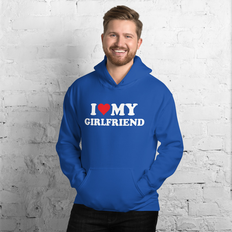 I Love My Girlfriend Valentines Day Gifts For Him I Heart My Gf Unisex Hoodie