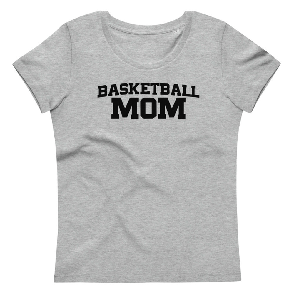 Basketball Mom Black Text Women's fitted eco tee