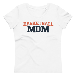 basketball mom typography women's fitted eco tee