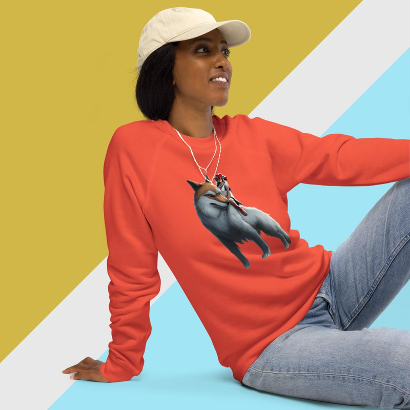 Mononoke Ashitaka Nausicaa Jiji Laputa Mononoke Hime fashion lifestyle anime trend best selling 3D Unisex organic raglan sweatshirt