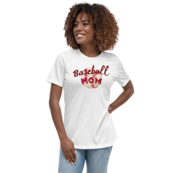 baseball mom women's relaxed t-shirt