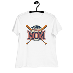 baseball mom women's relaxed t-shirt