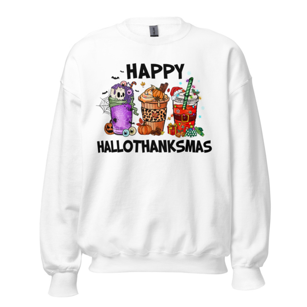 Happy Hallothankmas sweatshirt | Halloween, thanksgiving and christmas sweatshirt | unisex sweatshirt