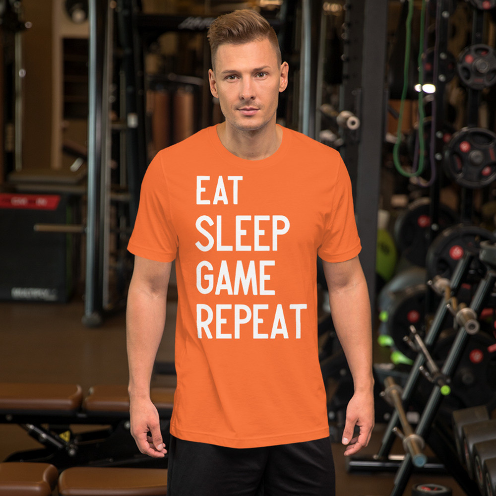 Eat Sleep Game Repeat Unisex t-shirt