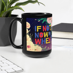 black glossy mug , 11oz mug , black mug