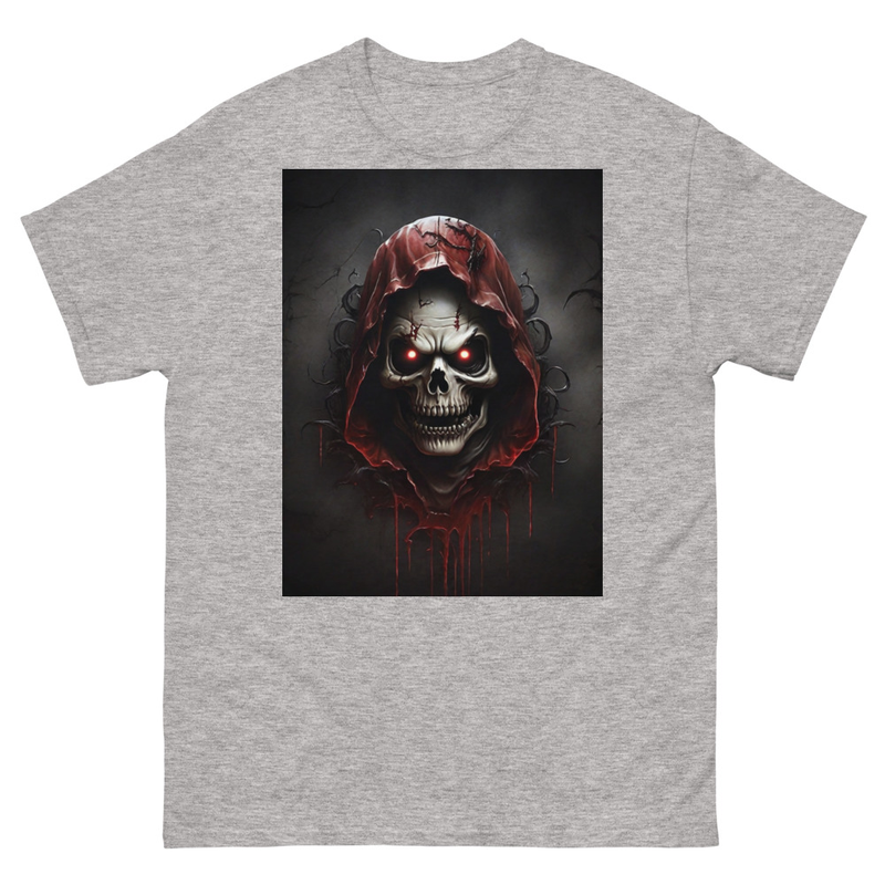 Men Classic Tee Horror Ghost Blood Death Skull Face Art Tshirt Halloween Clothes