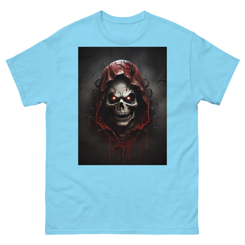 Men Classic Tee Horror Ghost Blood Death Skull Face Art Tshirt Halloween Clothes