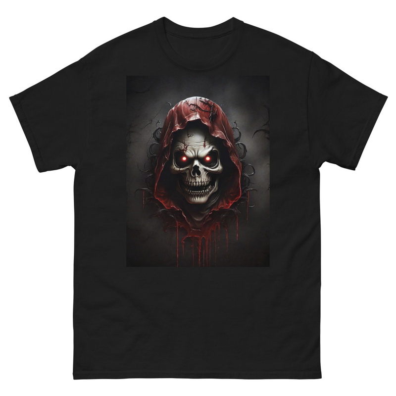Men Classic Tee Horror Ghost Blood Death Skull Face Art Tshirt Halloween Clothes
